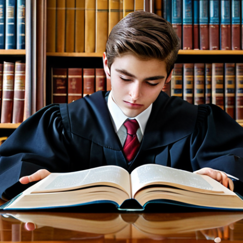 Home 20 Aspiring Legal Professional**
"A young, determined student studying law books in a well-lit library, fully clothed in appropriate academic attire, safe for work, professional environment, perfect anatomy, correct proportions, natural pose, high quality."
**