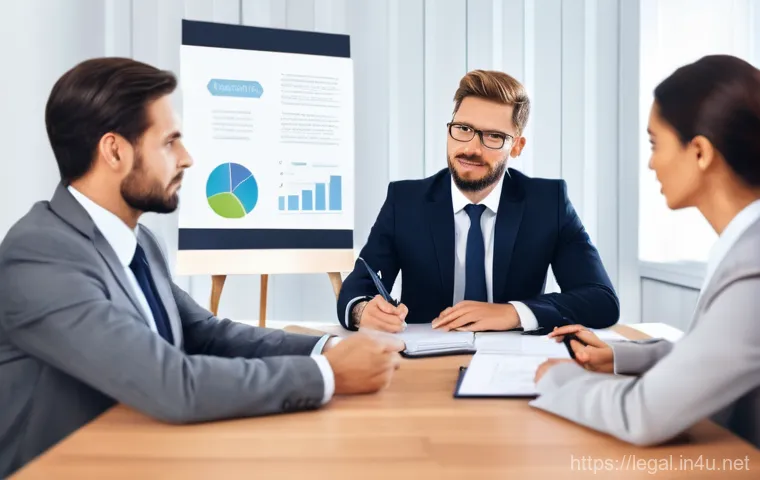 법률자문가의 직무 발전 방향 - **Prompt 1: The AI-Powered Legal Advisor in a Futuristic Office**
    A highly professional male or ...