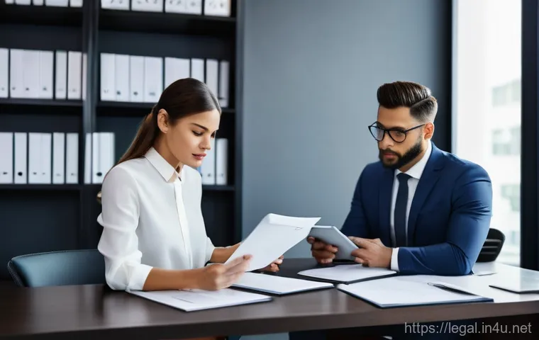법률 자문가의 사건 대응 전략 - A young adult (wearing a clean, modest t-shirt and jeans) is seated at a wooden desk in a dimly lit ... 법률 자문가의 사건 대응 전략 - A young adult (wearing a clean, modest t-shirt and jeans) is seated at a wooden desk in a dimly lit ...