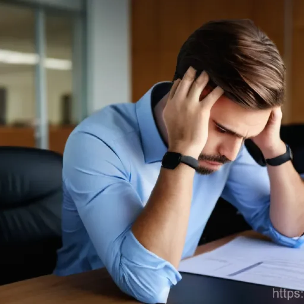 법률 자문가의 법적 상황 해결 전략 - **Prompt:** A young professional, male or female, sits at a modern office desk, their head in their ...