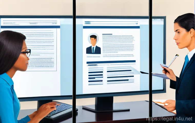 법률 실무 교육 - A dynamic image showcasing police officers, diverse in age and gender (30s-40s), in uniform or smart...