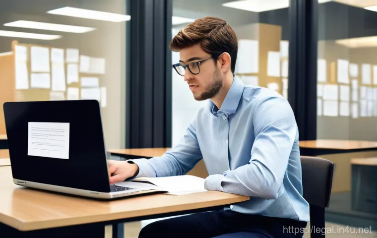법률 이론 공부법 - A focused young adult student, wearing a comfortable, modest sweater, sits at a large wooden desk il... 법률 이론 공부법 - A focused young adult student, wearing a comfortable, modest sweater, sits at a large wooden desk il...